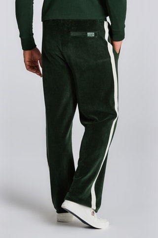 Pantalon loose en velours - Vert foncé