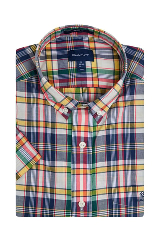 Chemise regular - Beige et bleu marine