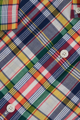 Chemise regular - Beige et bleu marine