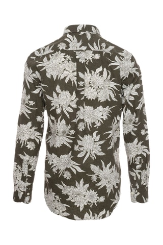 Chemise regular en lin - Kaki