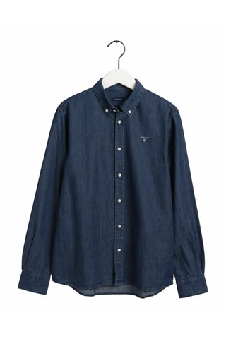 Chemise en jean et coton biologique - Bleu marine
