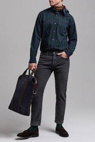 Chemise regular - Vert foncé