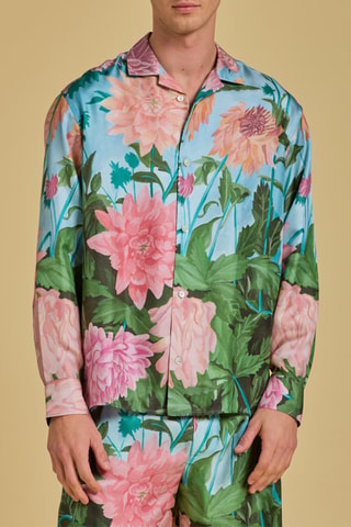 Chemise regular en soie - Rose