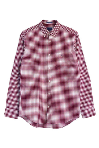 Chemise regular - Bordeaux et blanc