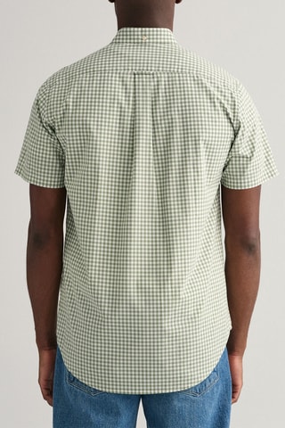 Chemise regular - Vert clair et blanc