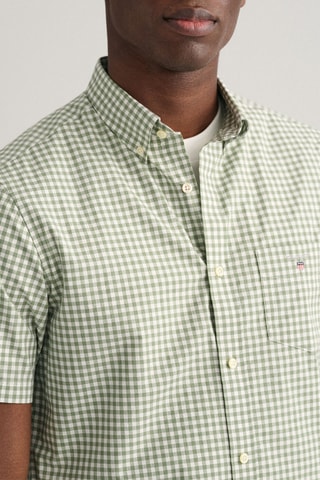 Chemise regular - Vert clair et blanc