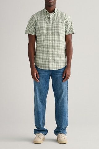 Chemise regular - Vert clair et blanc