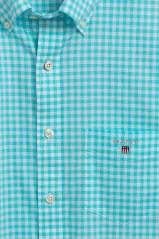 Chemise regular - Turquoise et blanc