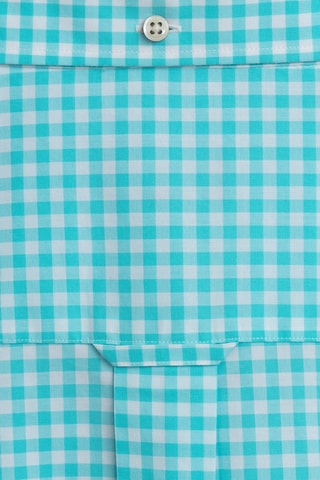Chemise regular - Turquoise et blanc