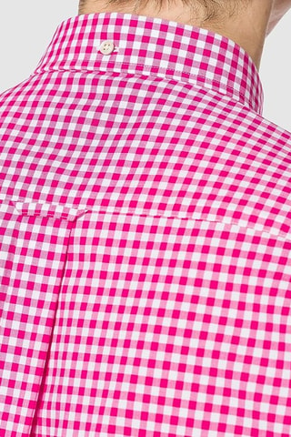 Chemise regular - Fuchsia et blanc