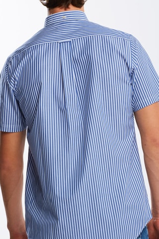 Chemise regular - Bleu foncé et blanc