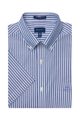 Chemise regular - Bleu foncé et blanc