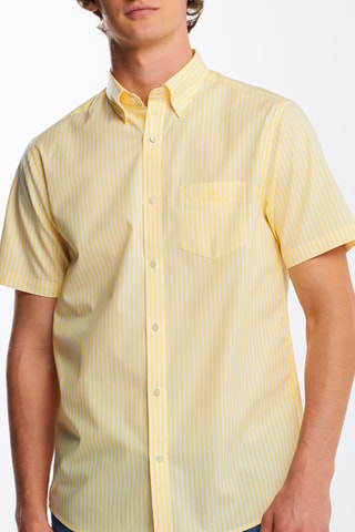 Chemise regular - Jaune et blanc