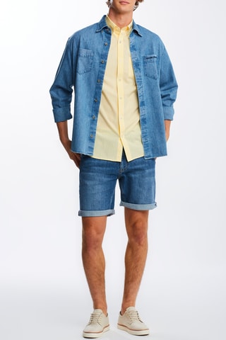 Chemise regular - Jaune et blanc
