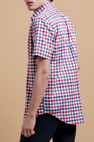 Chemise regular - Blanc et rouge