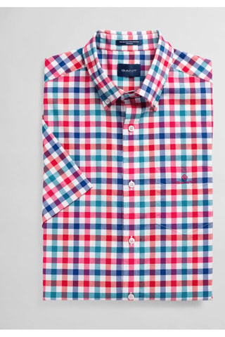 Chemise regular - Blanc et rouge