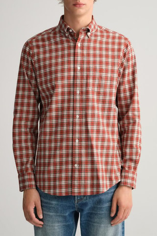 Chemise regular - Rouge brique