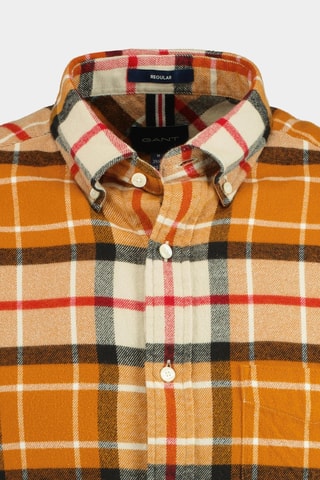 Chemise regular - Orange et noir
