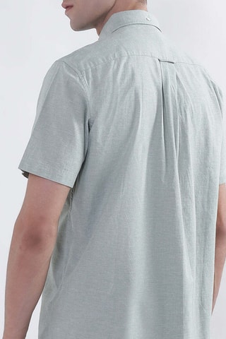 Chemise regular en lin - Vert d’eau