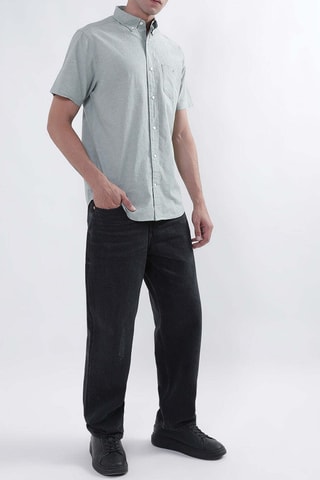 Chemise regular en lin - Vert d’eau