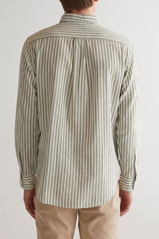 Chemise regular en lin - Kaki