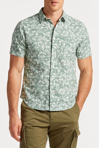 Chemise regular en lin - Vert d’eau