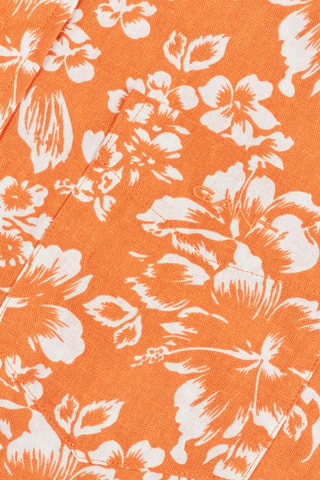 Chemise regular en lin - Orange
