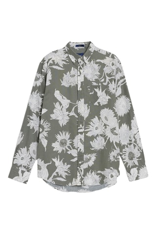 Chemise regular en lin - Kaki