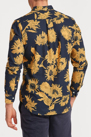 Chemise regular en lin - Jaune
