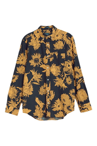 Chemise regular en lin - Jaune