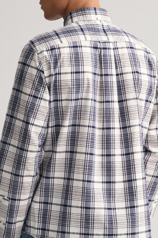 Chemise regular - Blanc et bleu marine