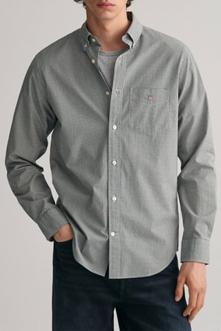 Chemise regular - Vert foncé et blanc
