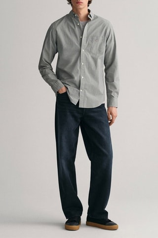 Chemise regular - Vert foncé et blanc