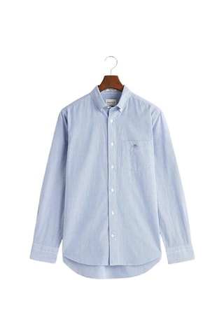 Chemise regular - Bleu foncé et blanc