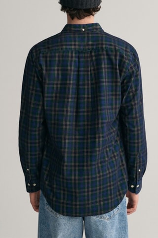 Chemise regular en velours - Vert foncé