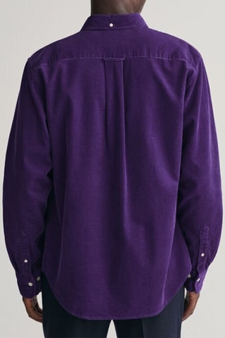 Chemise regular en velours - Violet