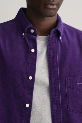 Chemise regular en velours - Violet