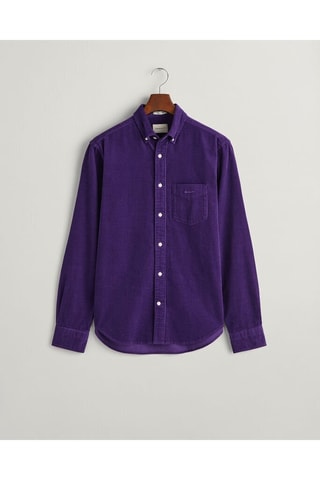 Chemise regular en velours - Violet