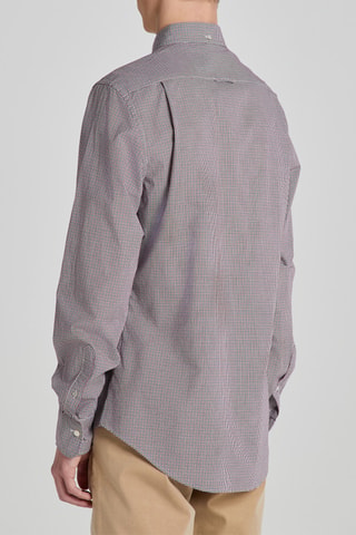 Chemise slim - Rouge et bleu foncé