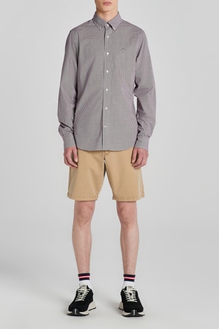 Chemise slim - Rouge et bleu foncé