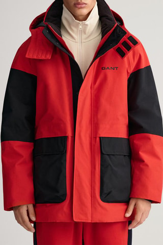 Parka à capuche - Rouge