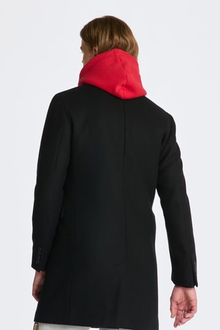 Manteau en laine d'agneau et cachemire - Noir
