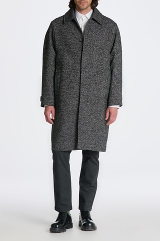 Manteau en laine - Noir chiné