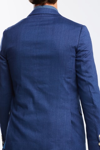 Veste en lin - Bleu marine