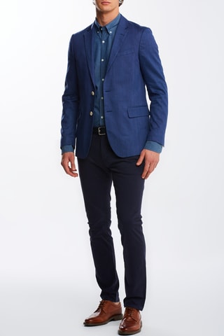 Veste en lin - Bleu marine
