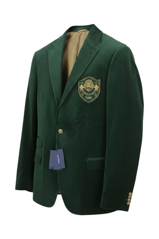 Veste de costume en velours - Vert foncé