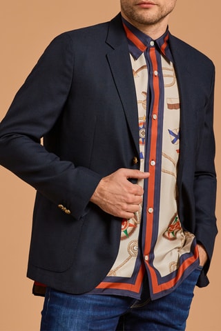 Veste en laine - Bleu nuit