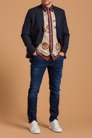 Veste en laine - Bleu nuit