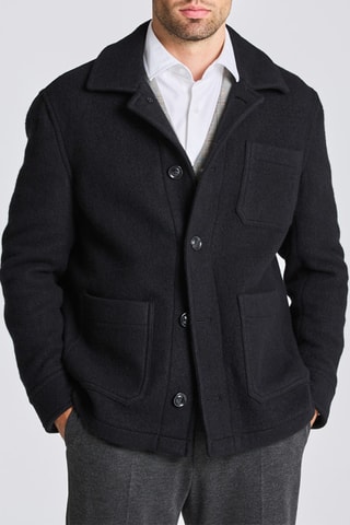 Veste en laine d'agneau - Noir