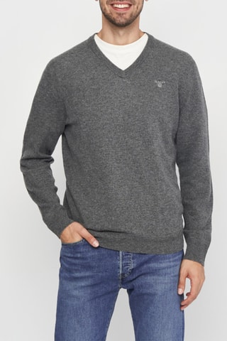 Pull en laine d’agneau - Gris foncé chiné